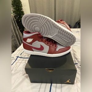 Nike Red and Gray Air Jordans